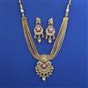 Antique Moti Necklace with Matte Gold Plating
