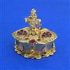 Antique Temple Sindoor Box with Matte Gold Plating
