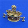 Antique Classic Sindoor Box with Matte Gold Plating
