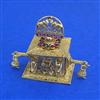 Antique Classic Sindoor Box with Matte Gold Plating
