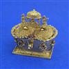 Antique Classic Sindoor Box with Matte Gold Plating