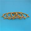 Antique 4 Pc Classic Bangles with Matte Gold Plating