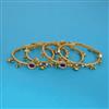 Antique 4 Pc Classic Bangles with Matte Gold Plating