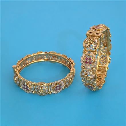 Antique 2 Pc Openable Bangles with Gold Plating