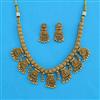 Antique Plain Gold Necklace with Matte Gold Plating