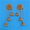 Antique Jhumki with Matte Gold Plating