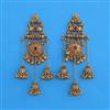Antique Moti Earring with Matte Gold Plating