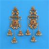 Antique Moti Earring with Matte Gold Plating