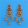 Antique Moti Earring with Matte Gold Plating
