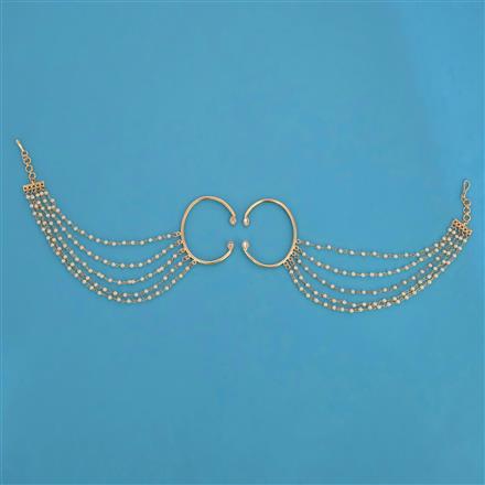 Antique Moti Ear Chain With Gold Plating