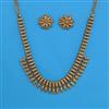 Antique Plain Gold Necklace with Matte Gold Plating
