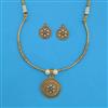 Antique Classic Pendant Set with Matte Gold Plating