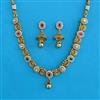 Antique Moti Necklace with Matte Gold Plating