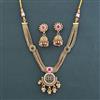 Antique Moti Necklace with Matte Gold Plating