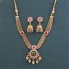 Antique Moti Necklace with Matte Gold Plating