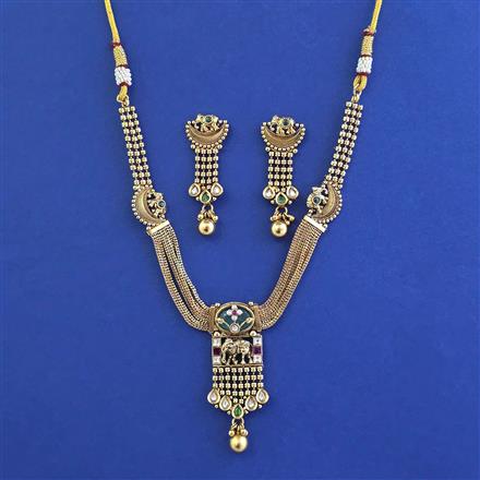 Antique Heritage Necklace with Matte Gold Plating