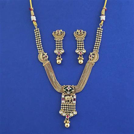 Antique Heritage Necklace with Matte Gold Plating