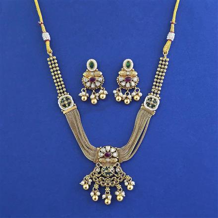 Antique Heritage Necklace with Matte Gold Plating