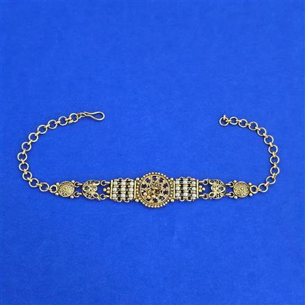 Antique Moti Baju Band with Matte Gold Plating