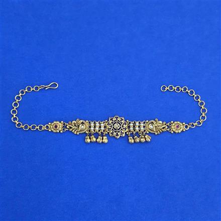 Antique Adjustable Baju Band with Matte Gold Plating