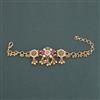 Antique Adjustable Bracelet with Matte Gold Plating