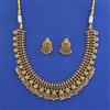 Antique Temple Necklace with Matte Gold Plating