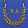 Antique Temple Necklace with Matte Gold Plating