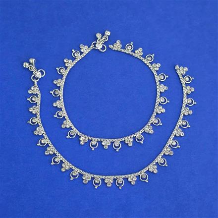 Antique Classic Payal with Rhodium Plating