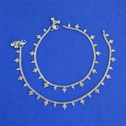 Antique Classic Payal with Rhodium Plating