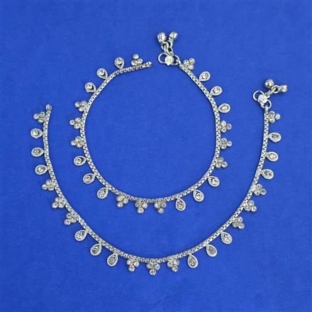 Antique Classic Payal with Rhodium Plating