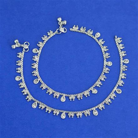 Antique Classic Payal with Rhodium Plating