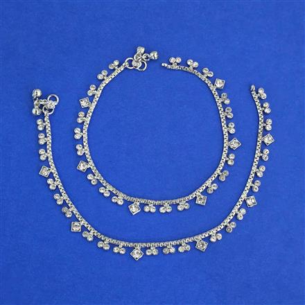 Antique Classic Payal with Rhodium Plating