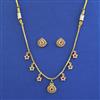 Antique Delicate Necklace With Matte Gold Plating