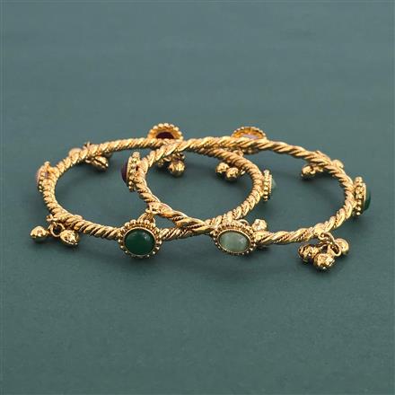 Antique 2 Pc Classic Bangles with Gold Plating