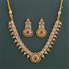 Antique Moti Necklace with Matte Gold Plating