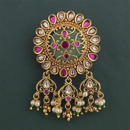 Antique Classic Brooch with Matte Gold Plating