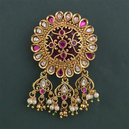 Antique Classic Brooch with Matte Gold Plating