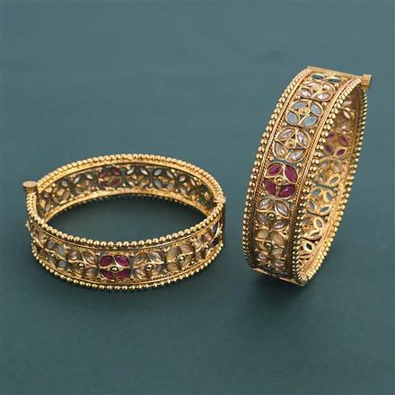 Antique 2 Pc Openable Bangles with Gold Plating