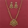 Antique Moti Pendant Set with Matte Gold Plating