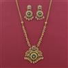 Antique Moti Pendant Set with Matte Gold Plating
