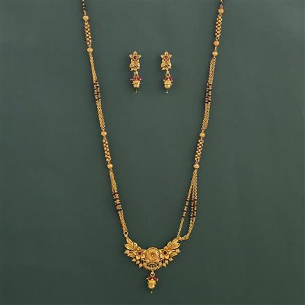 Antique Classic Mangalsutra with Matte Gold Plating