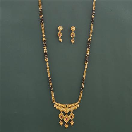 Antique Classic Mangalsutra with Matte Gold Plating
