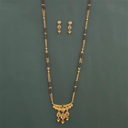 Antique Classic Mangalsutra with Matte Gold Plating