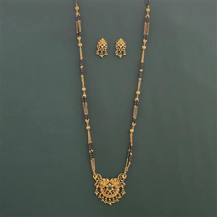 Antique Classic Mangalsutra with Matte Gold Plating