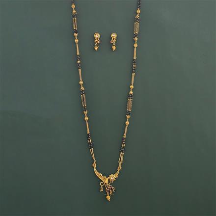 Antique Classic Mangalsutra with Matte Gold Plating