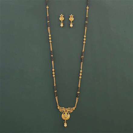 Antique Classic Mangalsutra with Matte Gold Plating