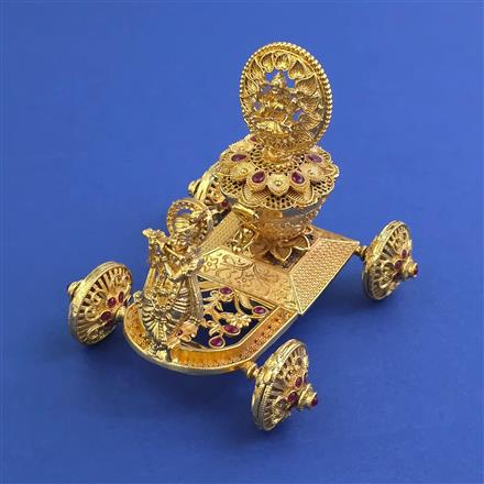 Antique Temple Sindoor Box with Gold Plating