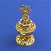 Antique Temple Sindoor Box with Gold Plating