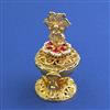 Antique Temple Sindoor Box with Gold Plating