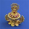 Antique Temple Sindoor Box with Gold Plating